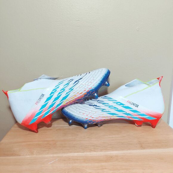 Adidas Predator Edge+ SG Soccer Cleats White Multi Color GW1035 Men's Size 11 - Picture 4 of 7